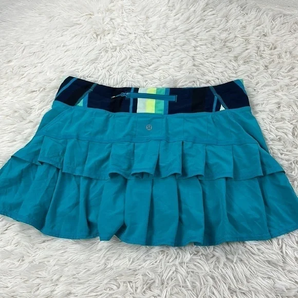 Lululemon Run: Pace Setter Skirt *4-way Stretch Surge / Assorted Stripe - Picture 7 of 9
